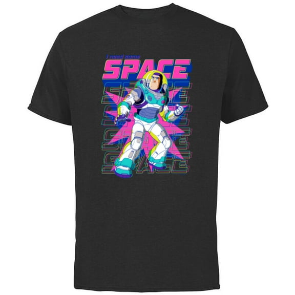 Disney PIXAR Lightyear I Need Some Space - Short Sleeve Cotton T-Shirt for Adults - Customized-Black