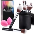 thumbnail image 1 of Beakey Juegos De Brochas De Maquillaje Juegos De Brochas Con Esponjas De Maquillaje (10 2 Piezas Con Estuche Negro), 1 of 5