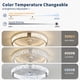 thumbnail image 3 of Garvee Ventilador de techo empotrable moderno de 20" con luz y control remoto, ultradelgado, 6 velocidades, atenuación continua y ajuste de temperatura de color, 3 of 8