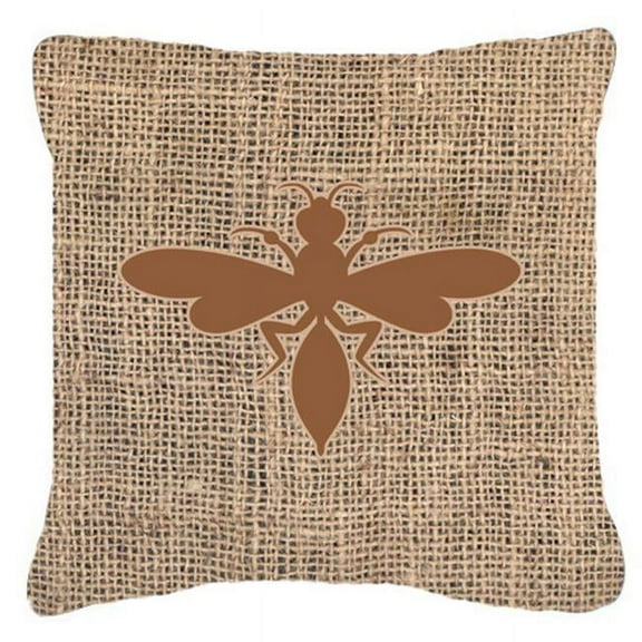 18 x 18 in. Wasp Burlap And Brown Indoor & Outdoor Fabric Decorative Pillow