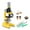 Yellow, variant on Beginner Microscope Kit - 8.7 x 4.7 x 3.1in, 100X-1200X Magnification with LED & Specimen Tools for Science Education(White)