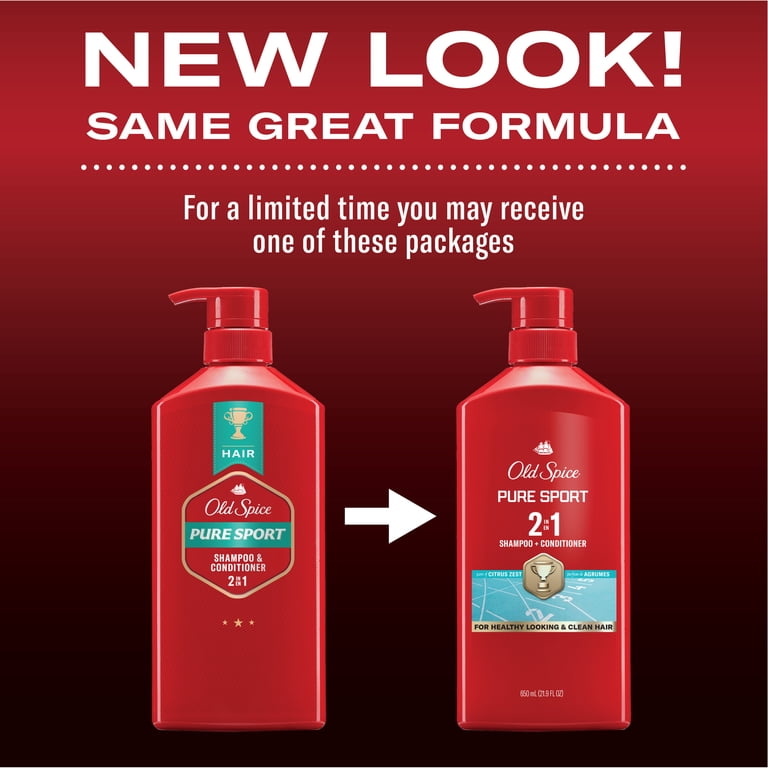 Old Spice Pure Sport 2in1 Shampoo and Conditioner for Men