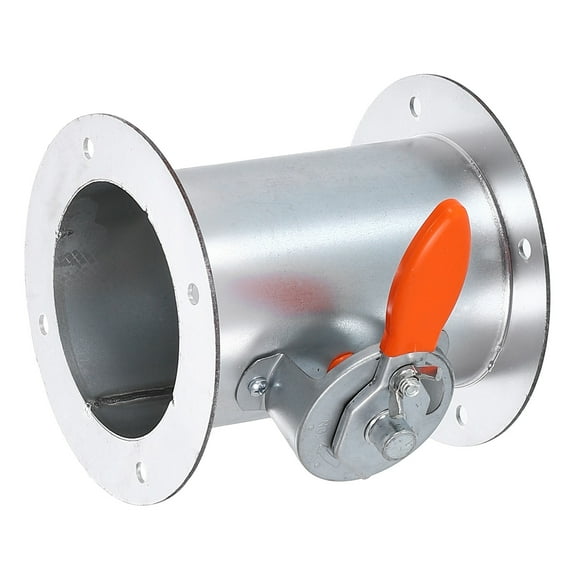 6 Inch Duct Backdraft Damper, Manual Adjustment Airflow Volume Damper with Both End Flange for Vents Fans Extractors Range Hoods Heating Systems