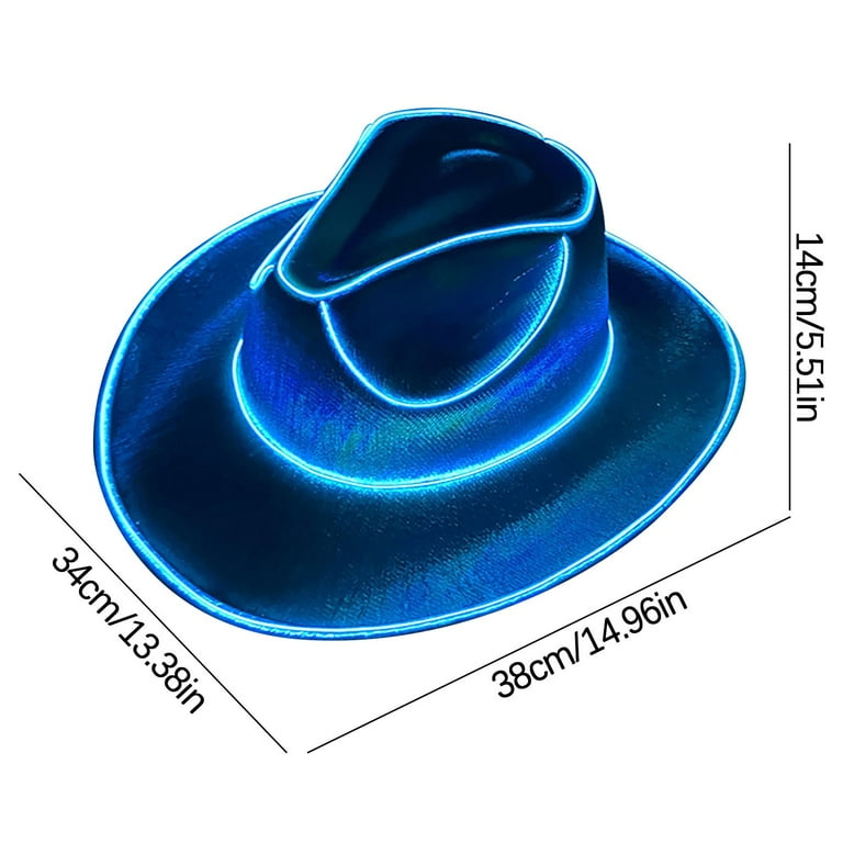 Cowboy Glitter Hat Adult Blue Cowboy Glitter Hat Adult Blue