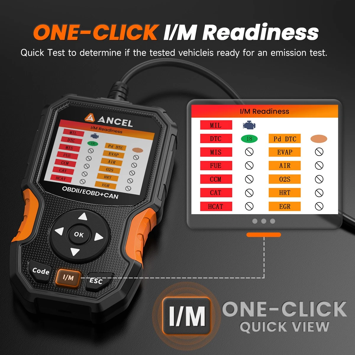 ANCEL AS300 Universal OBD Scanner Code Reader, Check Engine Fault Diagnostic Tool with Cloud Printing, Voltage Test,  I/M Readness, Lifetime Free Update
