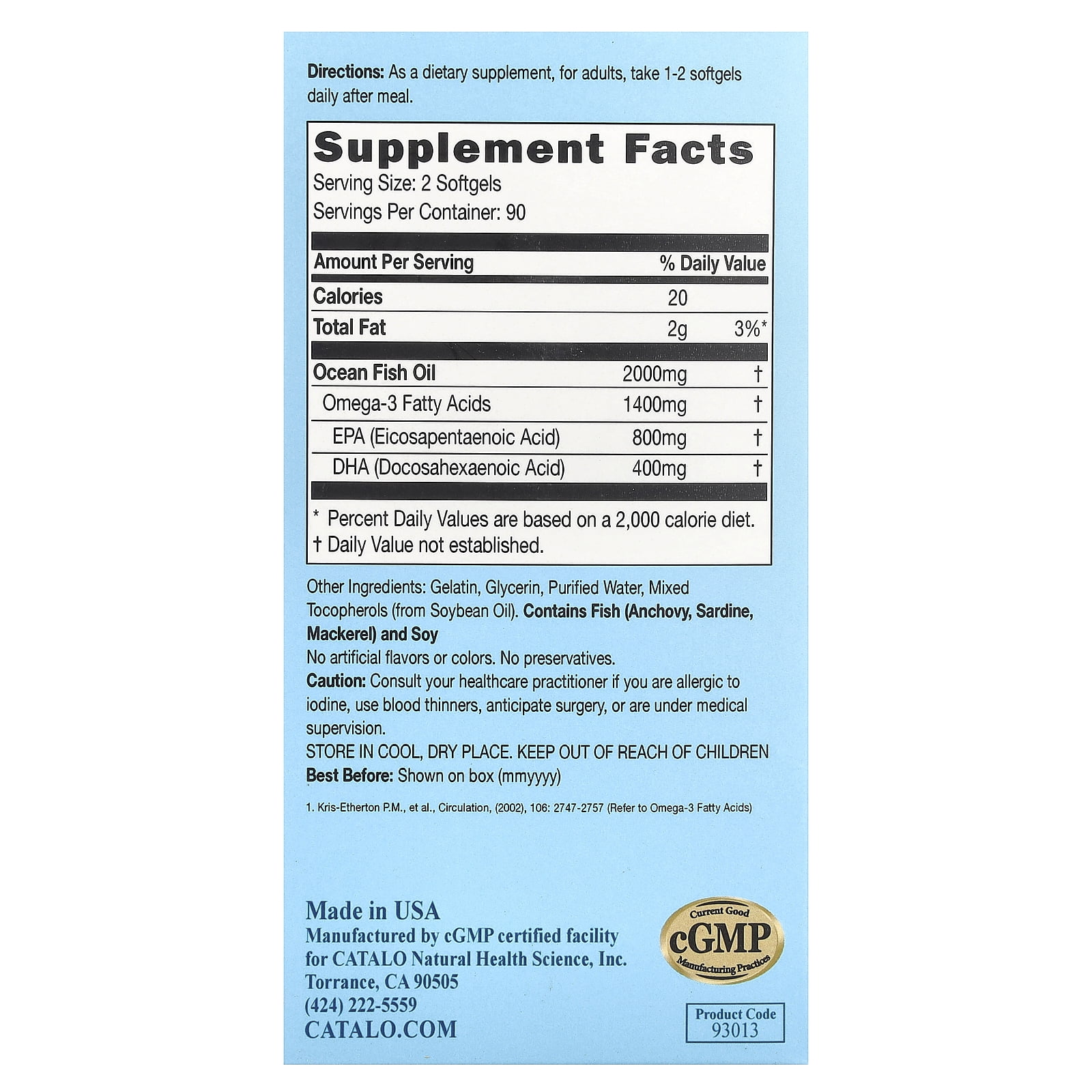 CATALO Extra Omega-3 , 180 Softgels