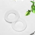 thumbnail image 3 of Masteelf 50pcs Silicone Flat Rings Silicone Rubber Flexible Seal Rings for Garden (White 1"), 3 of 8