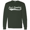 thumbnail image 2 of UGP Campus Apparel East Lansing Baseball Script - Hometown Pride, Pitcher Long Sleeve T Shirt - X-Large - Forest, 2 of 6