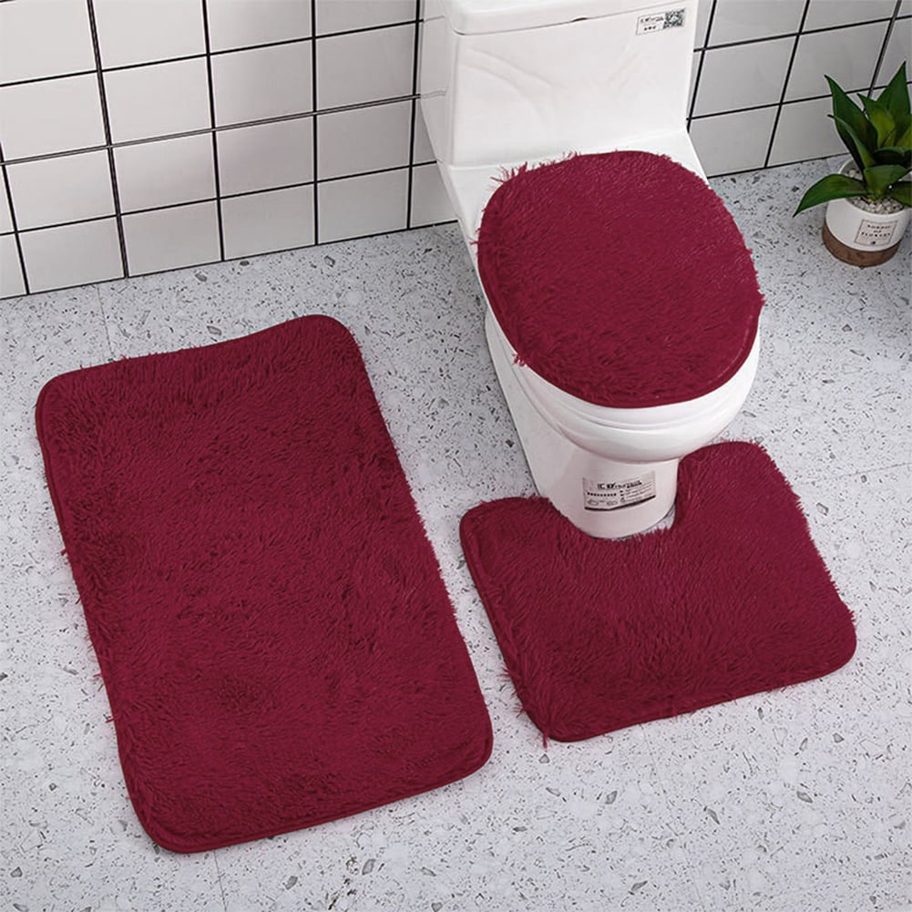 Bathroom Rugs Sets 3 Piece, Super Soft Non Slip Bathtub Carpet and Absorbent  Bath Mat, Bathroom Toilet Carpet Anti-Slip Mat, Toilet Floor Mat - Yahoo  Shopping