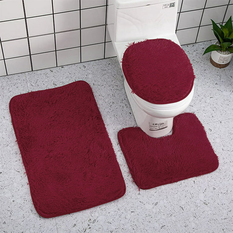 Mauve bathroom rugs, contour rug sets, extra thick bath mats, anti