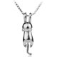 thumbnail image 1 of -silverCollar con colgante en 3D de plata de ley 925 para mujer, colgante bonito con superficie mate y colgante liso, cadena de 18 pulgadas (liso), 1 of 1