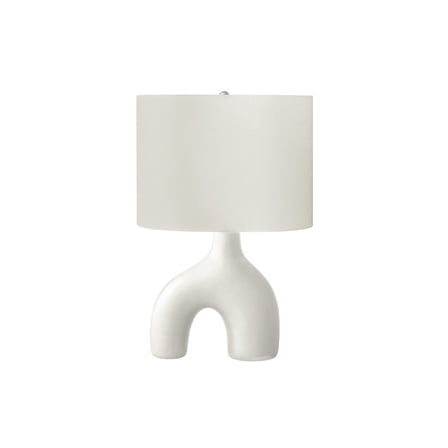 Lighting - 25"h - Table Lamp - White Ceramic - Ivory/Cream Shade - Contemporary