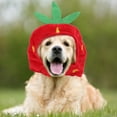 thumbnail image 1 of Chapeau de Fraise pour Chat, Costume Ajustable Léger et Mignon pour Action de Grâce, 1 of 7