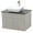 Light Slate Grey, variant on WindBay Wall Mount Floating Bathroom Vanity Sink Set. Taupe Vanity, Black Flat Stone Countertop Ceramic Sink - 30"