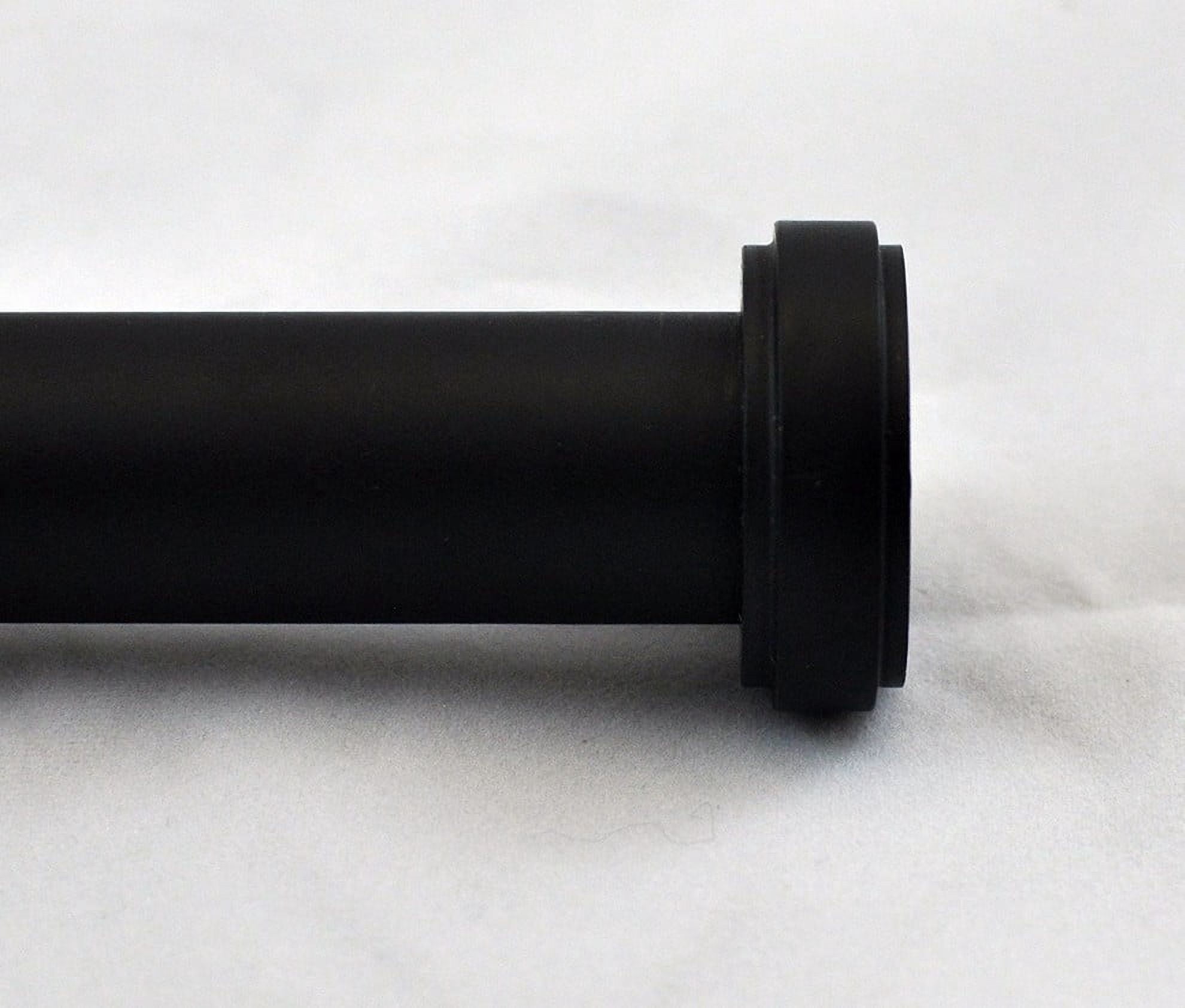 Urbanest Steel Button Curtain Rod, 3/4", Black, 48"-84"