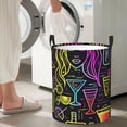 thumbnail image 5 of Daiia Neon Bar Drinks Round Laundry Basket with Handles Thickened Waterproof Circular hamper,Dirty Clothes Storage Basket for Bedroom,Bathroom,College Dorm-, 5 of 6