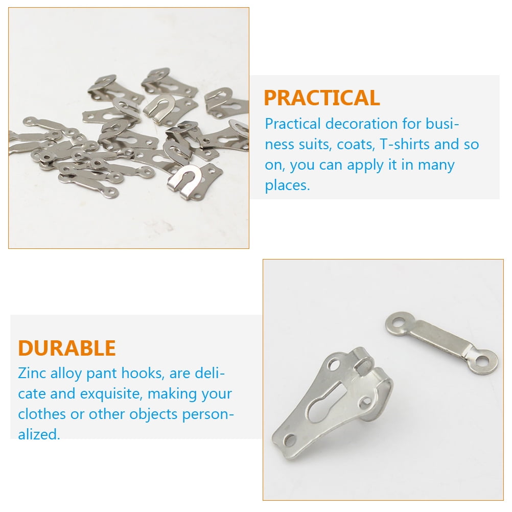 Sewing hook and eye latch 30 Sets of Pant Hook and Eye Sewing Set Clothig Fixing Hooks Metal