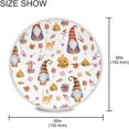 thumbnail image 3 of Coolnut 60" Halloween Gnomes Outdoor Round Tablecloth, Waterproof Stain-Resistant Non-Slip Circular Tablecloth with Umbrella Hole and Zipper for Tabletop Backyard Party BBQ Decor, 3 of 7