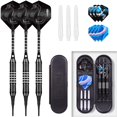 thumbnail image 2 of 18g Soft Tip Darts Set, Professional Plastic Tip Darts with Storage Box for Electronic Dartboard Games, 2 of 7