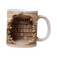 thumbnail image 3 of Taza de café Bookworm, taza para beber del Club de libros, taza con estante de biblioteca, Taza de cerámica con asa para oficina y hogar, taza de café Estilo B Macarena Taza de café amantes de los libros, 3 of 8