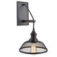 thumbnail image 1 of Aspen Creative 62093, One-Light Metal Bathroom Vanity Wall Light Fixture, 8 1/2" Wide, Transitional Design in Bronze with Metal Mesh Shade, 1 of 6