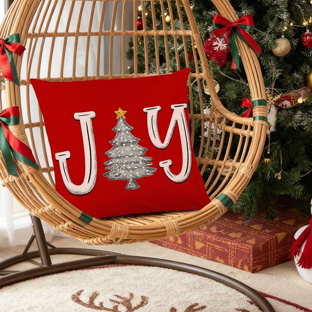 Christmas Pillow Cover Holiday Decoration Sofa Decoration Linen Pillow Home Sofa Holiday Decoration Pillow Cover