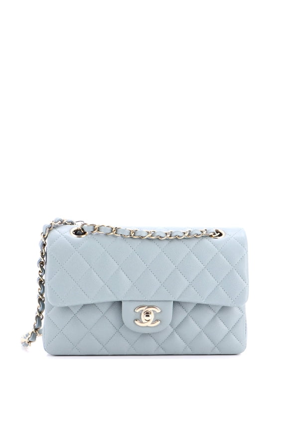 Pre-Owned Classic Double Flap Bag Quilted Caviar Small By Rebag