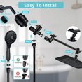 thumbnail image 6 of 8 Inch Dual Filtered Shower Head with Handheld High Pressure Rainfall Combo Matte Black, 6 of 7