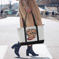 thumbnail image 4 of FORMRS Canvas Laptop Tote Bag for Women with 15.6" Computer Compartments Shoulder Handbag, Game Day, 4 of 7