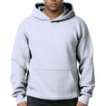 thumbnail image 2 of CharmCyan Classic Pullover Hoodie Sweatshirt for Men Women Unisex Fleece Lined Hooded Top with Kangaroo Pocket Casual Wear White 2XL, 2 of 2