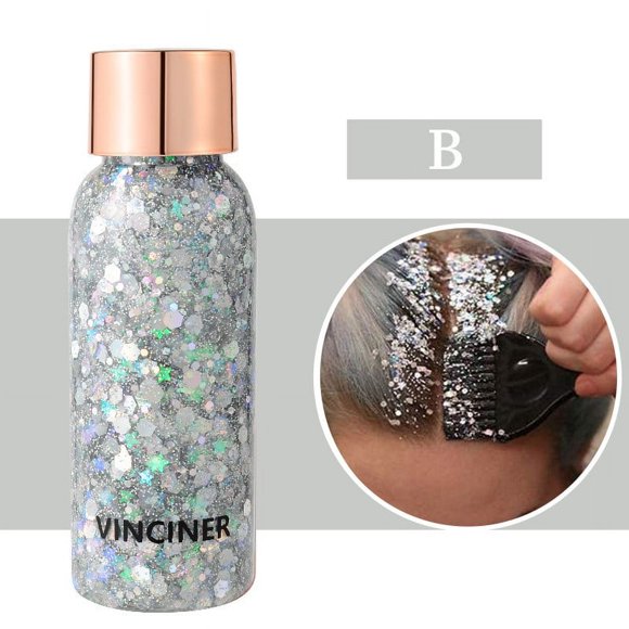 EGNMCR Body Glitter Gel Mermaid Sequins Chunky Long Lasting Body Glitter For Body Face Hair Holographic Body Glitter For N Festival Makeup30ml Makeup sequins