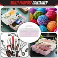 thumbnail image 3 of Stalwart 14” Plastic Tackle Box Organizer - 3-Layer Portable Craft Storage Art Caddy, Pink, 3 of 6