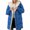 Blue, variant on Langwyqu Winter Fashion Women Hooded Coat Fleece Lined Zipper Jacket
