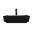 thumbnail image 2 of FULLWATT Wall Mounted Bathroom Vanity Set with Mirror Storage Shelf, PVC Sheet Natural Cabinet with Black Side Panels (Cabinet + Sink), 2 of 8
