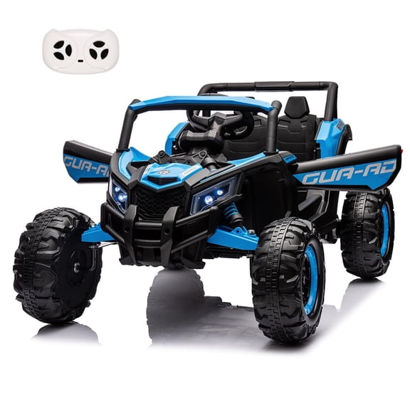 TROPOW 24 Volt Ride On Toys for Boys,Battery Powered Kids Car, Electric Off-Road UTV Car with Remote Control, 200W Motors, Led Lights, Music, Enhanced Suspension, Ride on Toy for Kids,Blue