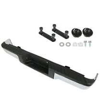 EPOTOOR Chrome Steel Complete Rear Bumper Assembly without Parking Assist Sensor Hole Replacement for 2009 2010 2011 2012 2013 2014 F150 FO1103160