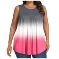 thumbnail image 2 of Hauts Grande Taille pour Femmes en Liquidation, Blouse à Manches Courtes d'Été pour Femmes, Haut Décontracté en Lin à Col Rond Imprimé avec Boutons, 2 of 5