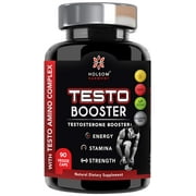 Test Booster -Testosterone Booster for Men with Horny Goat Weed- More Energy, Stamina and Strength Booster-Build Muscle Fast and Burn Fat - 90 Veggie Caps (2 Pack)