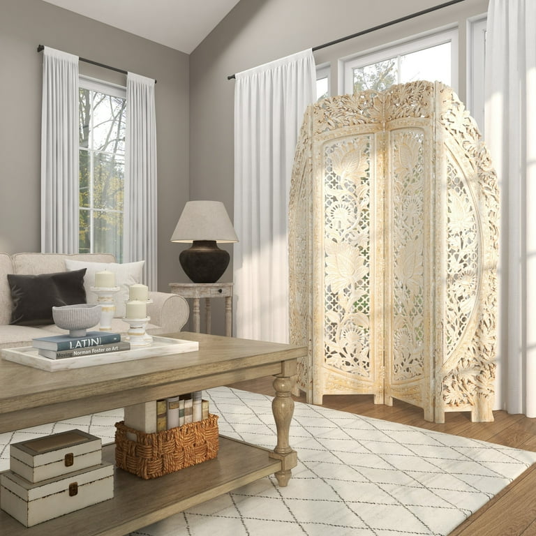 Paravento Decorativo Enchanted In Marmo – Divisorio Pieghevole Per Interni Ed Esterni, 135x172 Cm