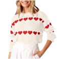 thumbnail image 2 of Hot6sl Pull Mode Femme Ample Imprimé Manches Longues Col Rond Haut, 2 of 3