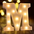thumbnail image 3 of Led Light Up Letters, 26 Alphabet Letters with Lights, Battery Powered Letter Sign Lights for Home Party Wedding Bar Decoration (Letter Light M), 3 of 6