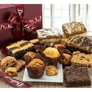 Dulcet Gift Basket Deluxe Gourmet Food Gift Basket for Holiday Men and Women: Includes Assorted Brownies, Crumb Cakes Rugelach, and Muffins. Great Gift idea!