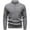 Gray, variant on Stand Collar Sweaters for Men Thickened Knit Quarter Button Long Sleeve Pullover Sweater with Pocket