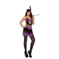 thumbnail image 1 of Foxy Flapper - Disfraz de 3 piezas - Negro / Morado - Talla M Elegant Moments 99071-M, 1 of 2