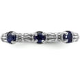 thumbnail image 4 of Solid Sterling Silver Stackable Expressions Created Sapphire Three Stone Ring - Ring Size 5.0, 4 of 8