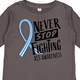 thumbnail image 4 of Inktastic Never Stop Fighting ALS Awareness Boys or Girls Long Sleeve Toddler T-Shirt, 4 of 5