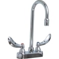 thumbnail image 2 of Delta Lead-Free Deck-Mounted Kitchen Faucet With Gooseneck Spout And Wristblade Handles, 4-Inch Center, 2 of 2