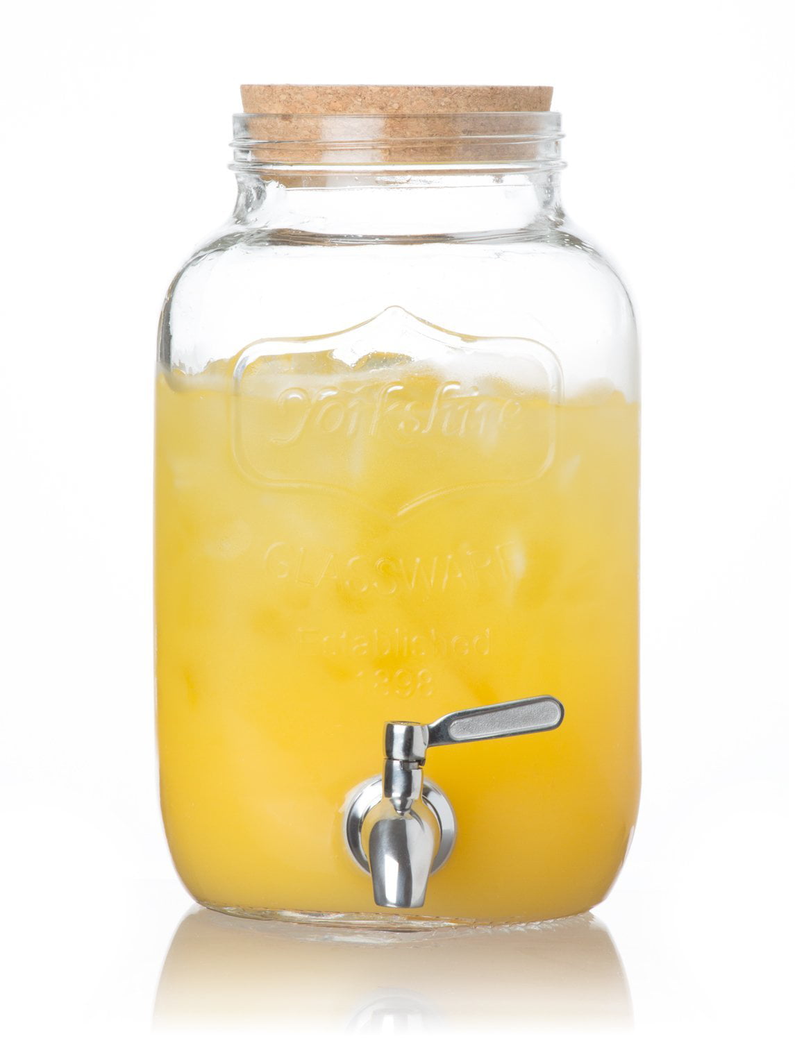 Details about   Lemonade Jar Glass Beverage Dispenser w/ Lid and Spout Spigot 3 Liter 0.8 Gal 