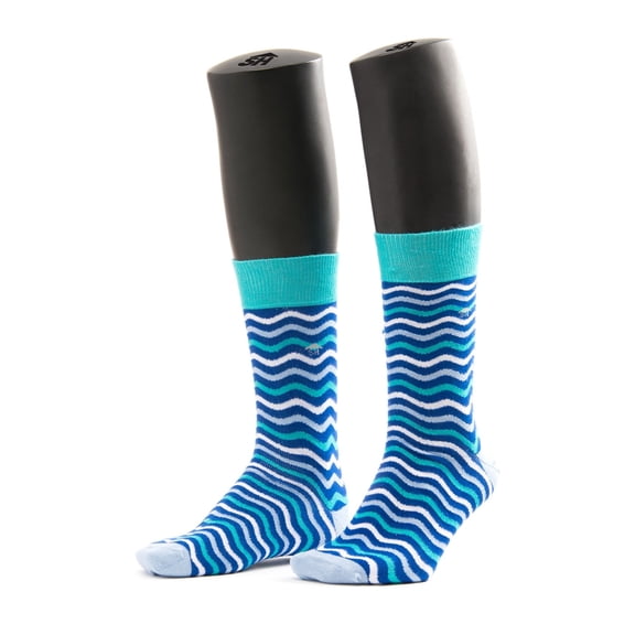 Blue Waves Design Men Socks