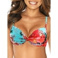 thumbnail image 1 of RELLECIGA Women's Push Up Bikini Top Twist Front Underwire Bathing Suit, 1 of 7